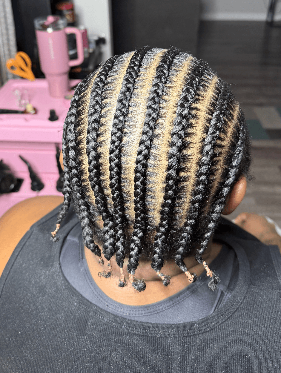 Look 8 includes: Simple Cornrow