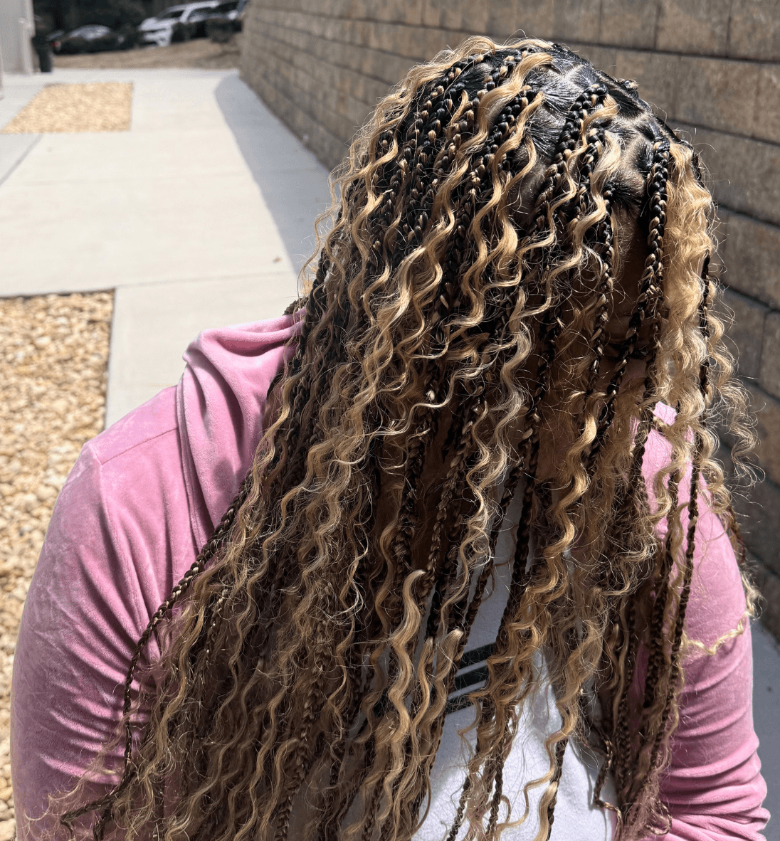 Look 9 includes: Boho Braids (Blonde)